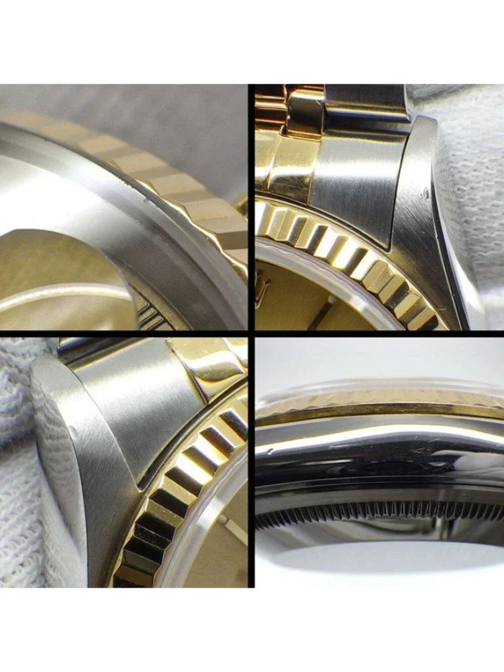 Rolex Watch Datejust Sunray Champagne Gold Color Dial Date 18k Yellow SS